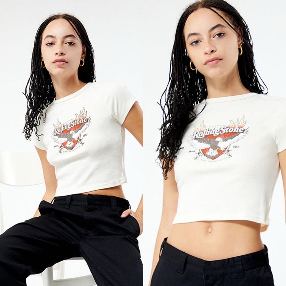 Pacsun Rolling Stones Baby Tee Medium NWT